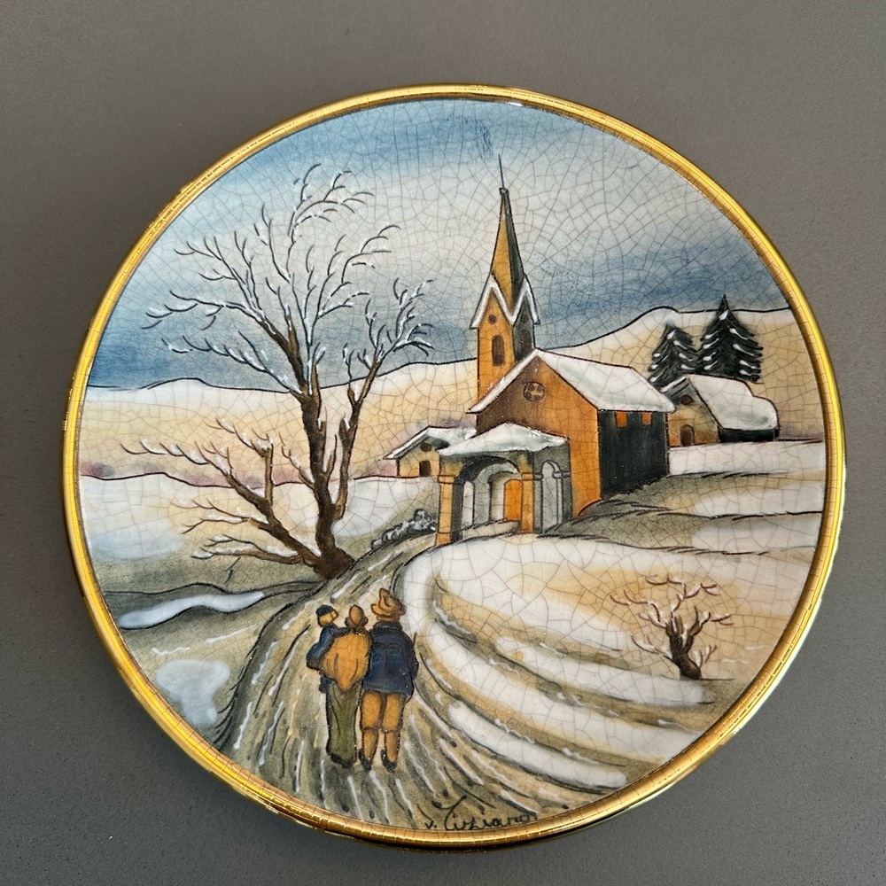 Veneto Flair Christmas Card Plate